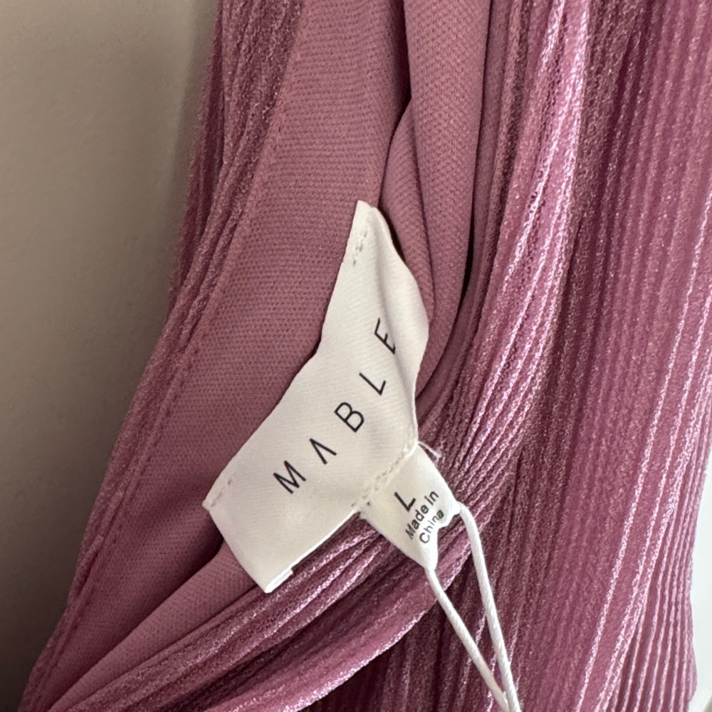Petal & Pup Dusty Pink Ruffle Mini Dress L NWT - Picture 7 of 9